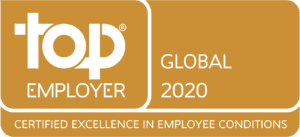 Logo brun de meilleur employeur de l'année 2020