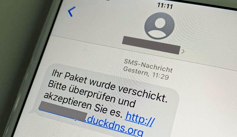 fraudulent german sms